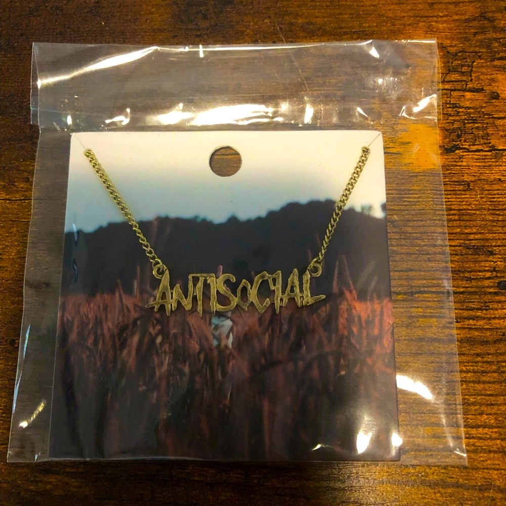 “ANTISOCIAL” NECKLACE